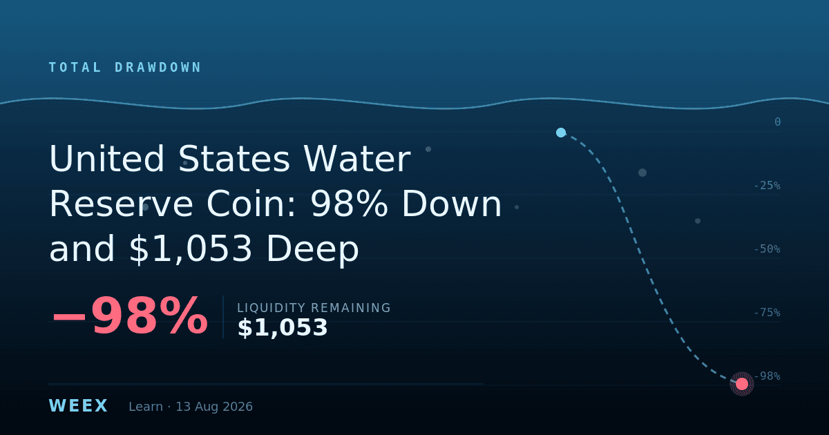 United States Water Reserve (USWR) 代币：暴跌 98%，深度仅 1,053 美元