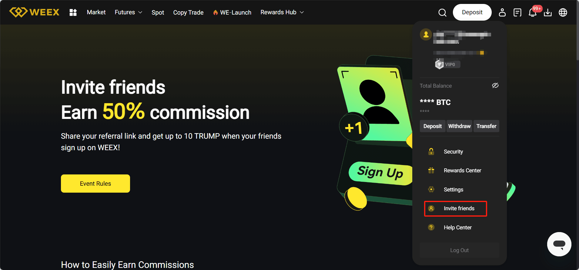 Invite Friends to WEEX-WEEX Referral Program