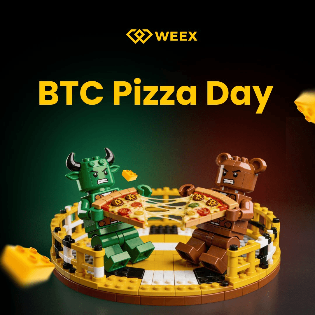 WEEX Bitcoin Pizza Day: Zero Fees, BTC Cashback & 150,000 USDT to Honor Crypto History