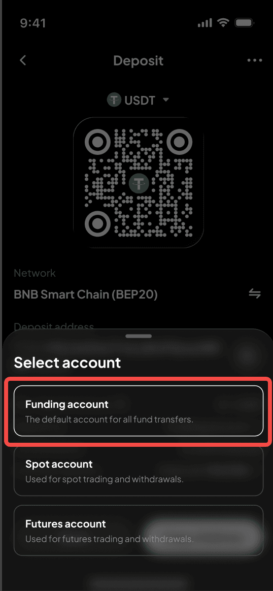 Three Account Choices: Send Directly to Funding, Spot, or Futures